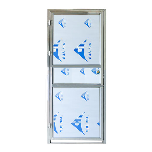 Qilicai Foshan stainless steel door rural thickened 304 stainless steel door single opening simple toilet door 201 toilet door 201 wave door (ready in stock) 90x200cm