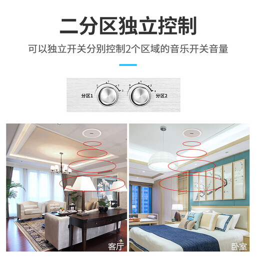 
SAST (SAST) fixed voltage high power Bluetooth amplifier 180W public broadcast amplifier ceiling sound column wall mounted audio store meeting home theater combination two-zone independent sound control