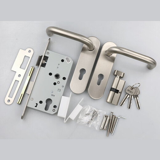 
Yongying YTYIN fireproof door lock full set of door lock safety channel door stainless steel escape door handle double unlock universal RML13557 lock body 304 sanding