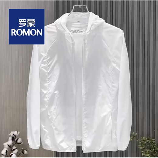 ROMON sun protection clothing for men and women, new style for couples, isolation UV ice silk, thin, slim, breathable fishing outdoor jacket, black L
