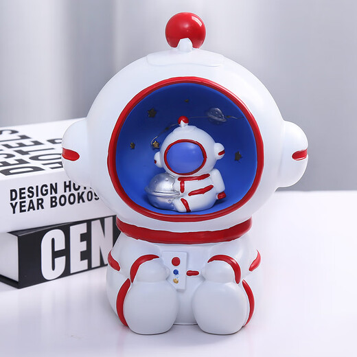 Adornos de astronautas Piggy Bank de piggy de niños Astronaut Glue Night Light Piggy Bank Regalo al por mayor 23 cm Astronaut Piggy Bank sin luz
