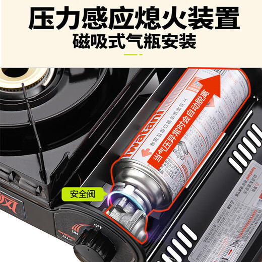 Iwatani outdoor double windproof cassette stove portable stove camping gas stove 3.5kW powerful firepower limited to ZKZ-1