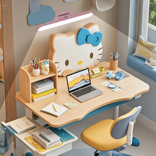 Sanrio Genuine Authorized Table Lamp Eye Protection Study Special Student Dormitory Desk Lamp Children's Bedroom Bedside Lamp Rechargeable Magnetic Adsorption LED Lamp Sanrio Genuine Authorized Magnetic Table Lamp White