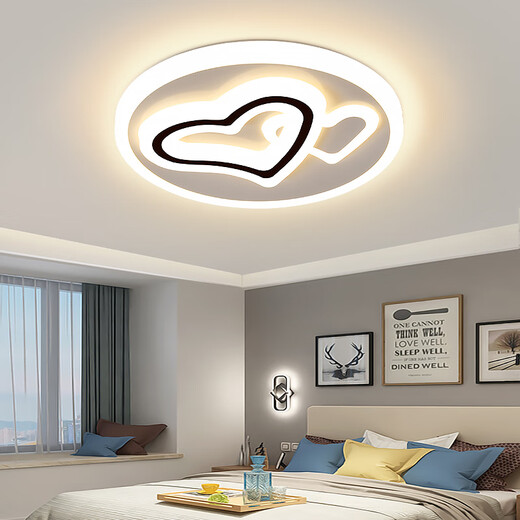 Op Light Bedroom Light 2024 New Internet Celebrity LED Ceiling Light Room Light Zhongshan Master Bedroom Lighting Modern Simple Lighting Circle 40cm Three Color Dimming 24 Wa*2