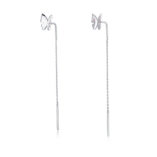 Liuguifu Jewelry PT950 platinum earrings pure love butterfly love platinum ear wire fashion earrings earrings for women EE0059 1.6g