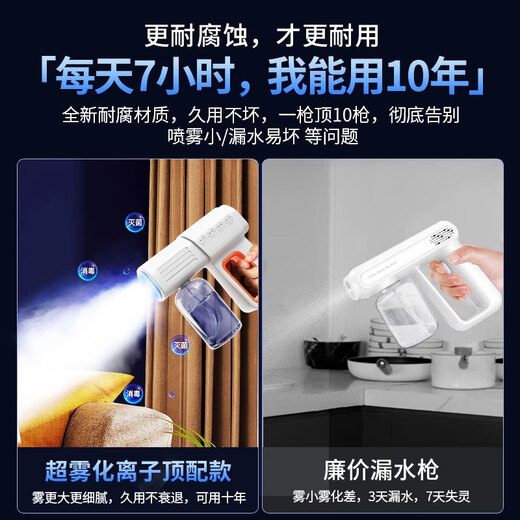 Xiaomi Guoba alcohol disinfection gun spray gun K5p blue light nano electric household air express atomizer disinfection machine K6X top version 2 sets