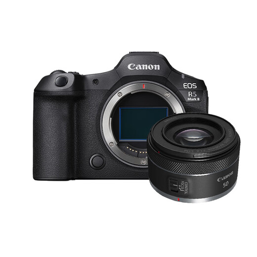 Canon r5 second generation full-frame professional mirrorless camera EOS R5 Mark II 8K video professional camera vlog shooting r52 flagship digital camera R5 second generation stand-alone + RF50mm F1.8 small spittoon Package 4 Free upgrade to Package 5 Save 800
