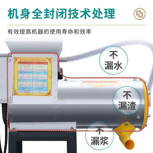 浆渣分离机全自动淀粉机红薯粉碎机不锈钢莲藕葛根土豆磨浆打粉机 加厚880型铁壳分离机（无电机）