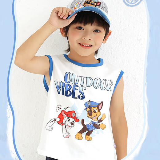 
Wangwang team made great contributions to children's vest boy cartoon base shirt boy summer comfortable soft cotton baby small middle-aged children's sleeveless T-shirt Class A PA1349-Vest single piece package 100 size height 85-95cm 15-25Jin [Jin equals 0.5 kg]