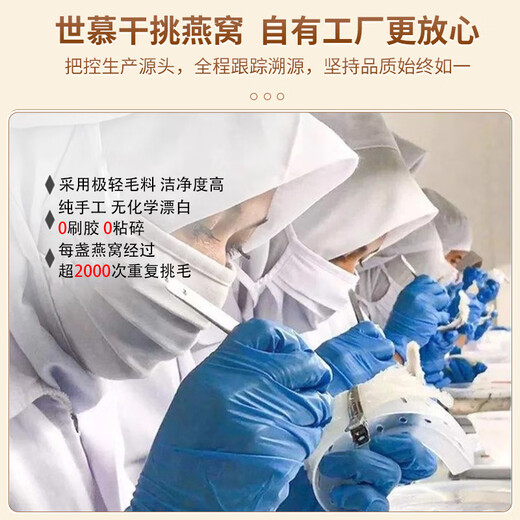 SHIMU [CAIQ CERTIFICATION DE TRACIBILITÉ] Véritable 9A Special Grade Picking Bild's Nest Boad Boad's Nest tasse sèche importée d'Indonésie 100 grammes Secret Cup for Bird's Nest Machine Gift