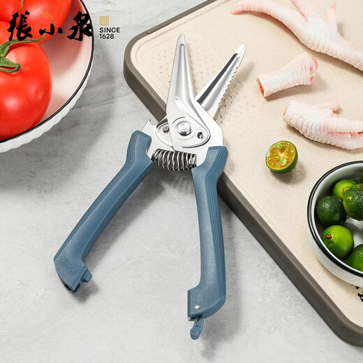 Zhang Xiaoquan Tijeras de cocina Tijeras especiales potentes para huesos de pollo Acero inoxidable Multifuncional Corte de carne para el hogar Tijeras de suplemento alimenticio afiladas Tijeras de cocina multifuncionales eléctricas Azul