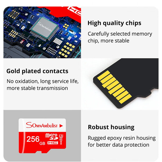 SomnAmbulist速内存卡 行车记录仪监控摄像头无人机switch手机平板高速TF存储卡 8GB