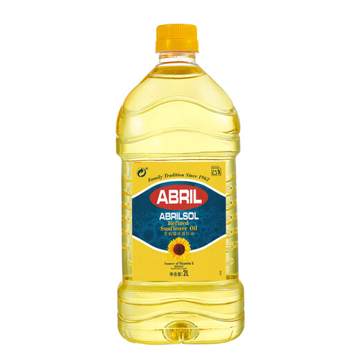 艾伯瑞25年1月生产ABRIL压榨葵花籽油2L西班牙原装原瓶进口 煎炒炸烘焙