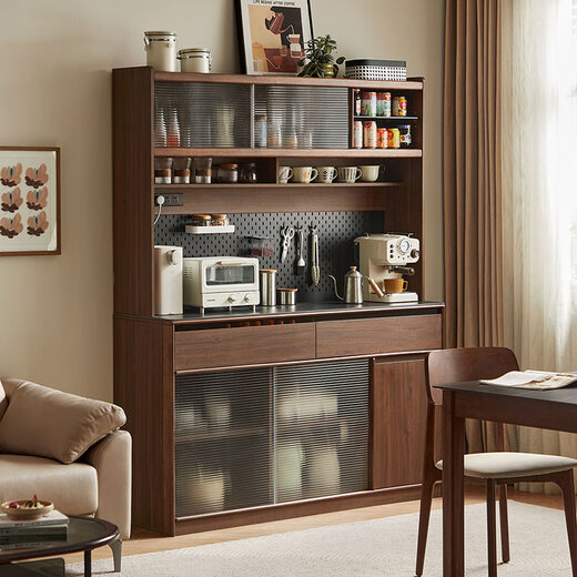 Lin's home furnishing medieval style sideboard double-layer wall integrated storage wine cabinet new style Lin's Wood Industry UM3T-A
