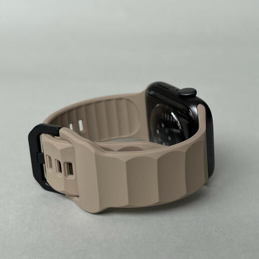 
Banmeiluo Powerful Watch Strap - Bamboo Corrugated Square Buckle Sports Silicone Watch Strap applewatch1098se65iwatch Misty Blue Apple s10.42mm