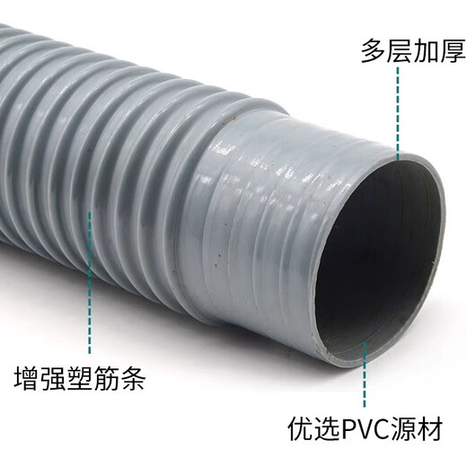 Commercial strong fire stove drain pipe hotel kitchen stove strong fire stove PVC thickened high temperature water resistant thickened PVC fire stove sewer pipe diameter 4cm length 80cm