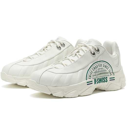 Kswiss Casual Schuhe für Männer und Frauen Frühling neuer Retro atmungsaktives Paar Komfort Sneakers 9276-US 215 Tofu Weiß/Traum Silber 36