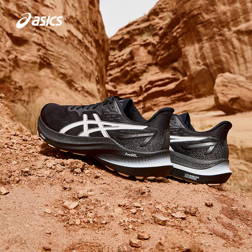 亚瑟士ASICS跑步鞋男鞋舒适透气跑鞋稳定支撑耐磨运动鞋 GT-2000 12 黑色/白色006 43.5