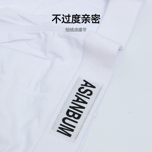Sous-vêtements en coton de coton moyen asianbum pour hommes simples couleurs solides respirantes sexy Hip Boxer t-Tr-Trouders Grey XL