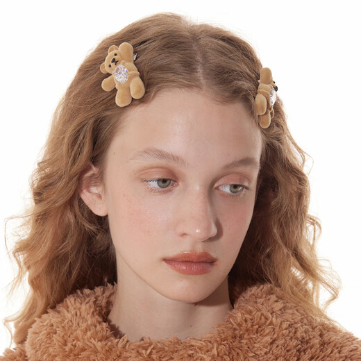 Youmu Paradise Series beckoning bear biscuit gem hair clip clip designer birthday gift for girlfriend beckoning bear left