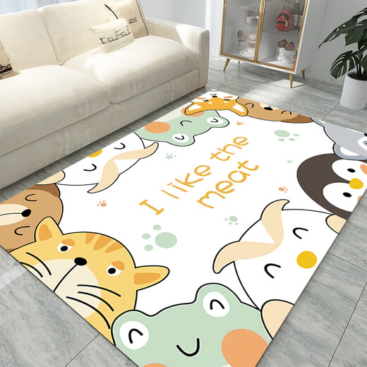 Aoyan Lai Cartoon Cartoon Children's Cartoon Home Carpet Living Room Cute Bedroom Room Bedside Blanket Ins Style Simple KT--01 40*60cm