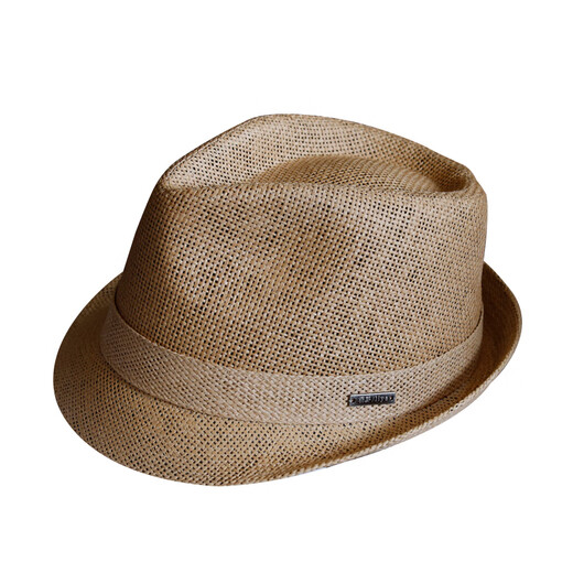 Tochino high-end Japanese spring and summer jazz top hat for men and women, uniform short-edge casual straw hat gentleman trend middle-aged and elderly hat beige L size (58-60cm) adjustable