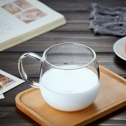 Quandu glass tea cup, tea set, office cup, drinking tea cup, green tea cup with filter liner, tea cup, glass water cup, tea cup QD01 (380ML)