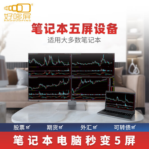 Haoduoping notebook multi-screen professional stock trading computer four-screen five-screen desktop stand stock futures foreign exchange MT4 multi-screen device smart four-screen U424D