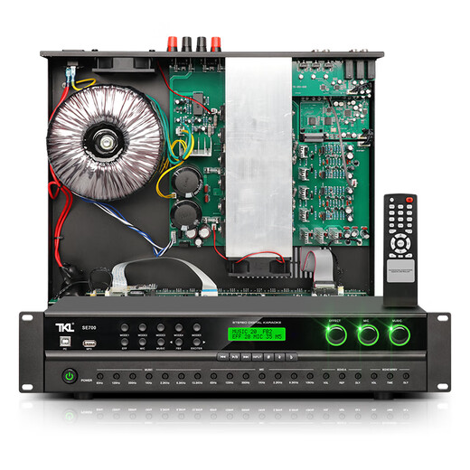 TKL SE series pre-amp effector with power amplifier all-in-one home intelligent suppression and anti-howling home karaoke digital reverberation amplifier KTV SE700 (500W*2)