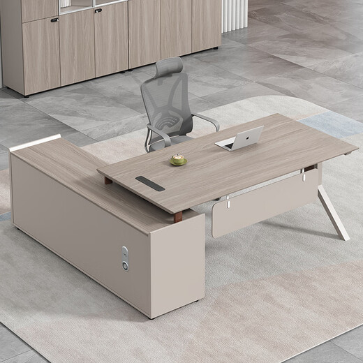 European wooden simple boss table, simple and modern president table, single office furniture, executive table, manager desk and chair, supervisor table 2.0 meters boss table + boss chair