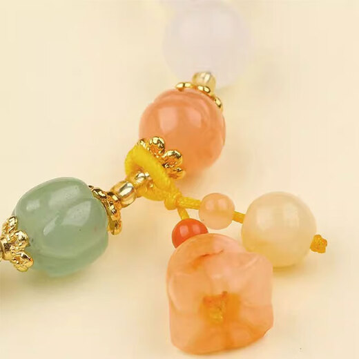 BOSFRU Afghan Jade White Jade Bracelet Women's Original Design Good Luck Orchid of the Valley Premium Hand Accessory Simple Sweet Gift Orchid of the Valley Pendant Bracelet