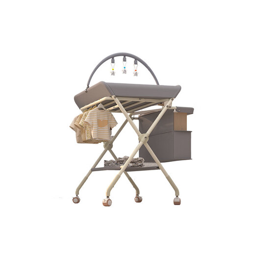 Honeyseed baby changing table care table portable multi-functional baby table massage and touch bath table pink plus mobile lift + storage rack + drying
