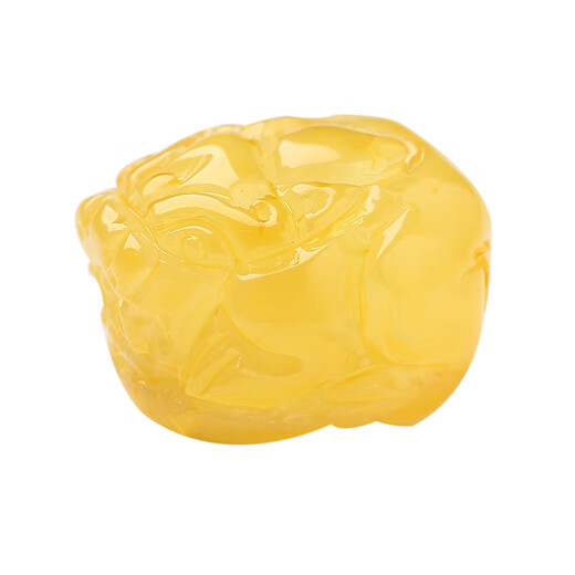 Yuyi Natural Russian Amber Beeswax Pixiu Pendant Bracelet Necklace Pendant Star and Moon Bodhi Mantra Beads DIY Accessories Small through hole (about 1.5 grams) 18 mm long