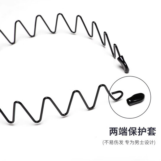 杰唯伊男士发箍女隐形发卡男女款头箍洗脸束发带背头运动发带发夹发卡 BH239-加厚波浪款发箍