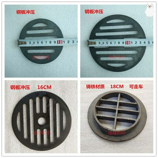 Kezhitu Gusseisen Regen Wasser Grate Waschbecken Müll Haare Abwasserschachtabdeckung MM20050 Deckel Eckdach rund Quadrat 3519 Gusseisenmaterial i71 1mm