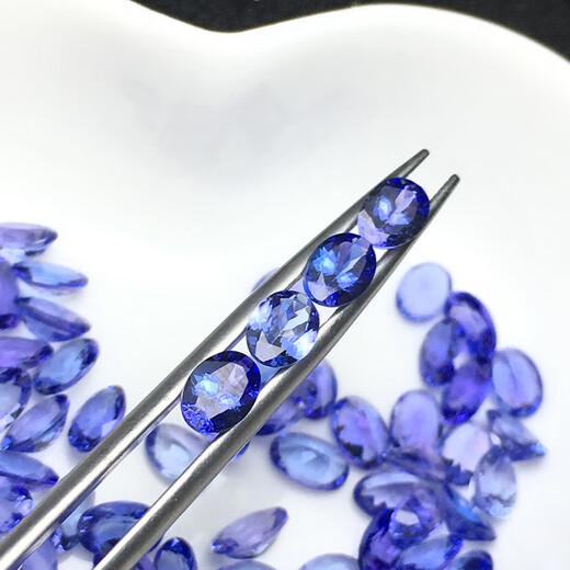Fat Dong Lai quality tanzanite loose stone oval ring facet gem inlaid ring pendant earrings 4* oval 4*6mm about single price