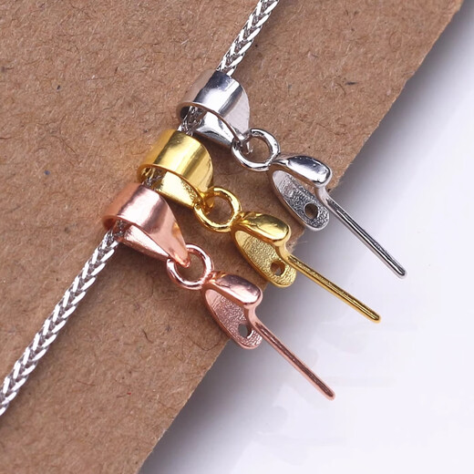 Puli 18K gold oblique hole pendant buckle rose gold platinum melon seed buckle Buddha Jade Guanyin Jade pendant buckle jade accessories PT950 platinum pendant oblique buckle