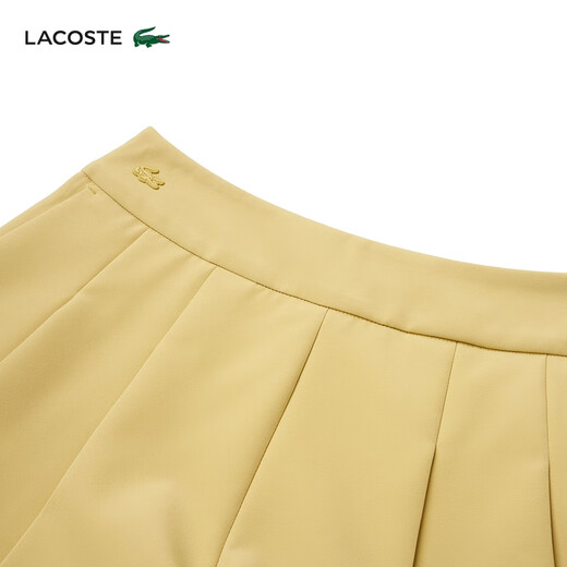 LACOSTE法国鳄鱼女装侧拉链设计简约休闲日常通勤百搭百褶短裤|GF3879 IXQ/可颂色 36 160