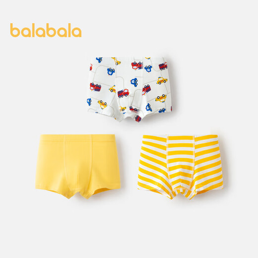 Balabala boys underwear cotton type A children's boxer shorts baby skin-friendly four-corner three-pack 209925170105