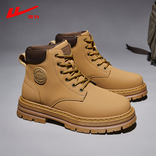 
Huili Martin boots men's shoes new summer British style shoes men's couples work boots outdoor yellow boots hiking boots camel color [add a pair of insoles] 40