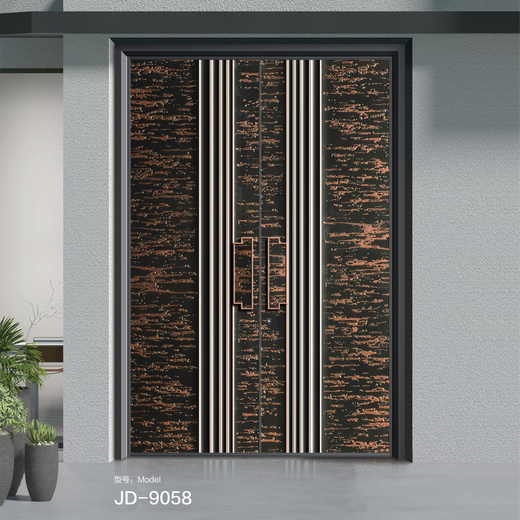 Yingyou high-definition door broken bridge system door armored door non-standard door anti-theft door entry door precision carved cast aluminum double door series All styles and sizes can be customized