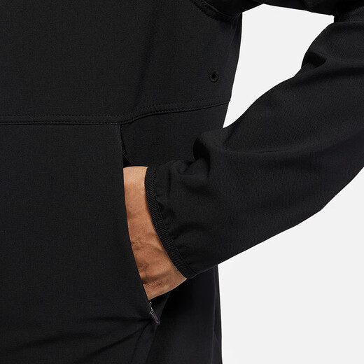 NIKE Men's Spring and Autumn Hooded Jacket Casual Sports Trendy Versatile DQ6594-010 Black L