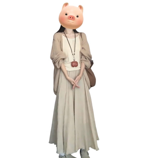 Oudihui (Oudihui) Nouveau style chinois Light Style Suspender Robe Summer 2025 Nouveau Spring Women's Carganan Tree Suit Long Jupe Jupe Cardigan + Suspender + Jupe XL