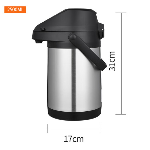 红孚4L气压式热水瓶家用大容量保温壶按压式开水壶热水壶3L 2.5L 苏迪罗真空气压壶6625-