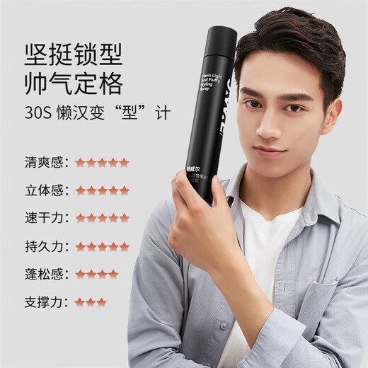 J.W.E 爵威尔男士定型发胶喷雾清香啫喱水摩丝发蜡发泥速干男士专用jwe 定型发胶*1瓶 400ml
