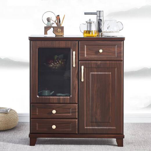 Zifei (Zifei) Massive Holz Tee Barmaschine Haushaltswasserspender Vollautomatisch Chinesisch 2024 Neues Wohnzimmerschrank integriert 6626 Farben mit warmem