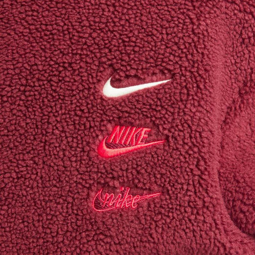 Nike (Nike) Jacke Herrenbekleidung Frühling 2025 CNY Dragon Jahr Limited New Drei-Hook Imitation Lammstand Halsband Sport Casual Clothing FZ6194-677 Red XL