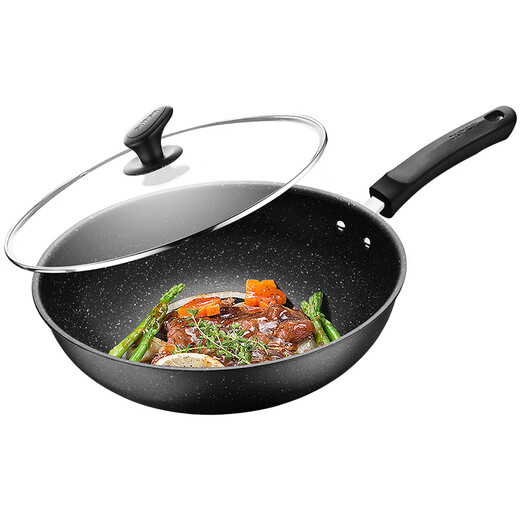 SUPOR wok Maifan stone color non-stick frying pan frying pan smokeless stir-frying pan induction cooker gas stove universal EC30SP02 diameter (for 2-4 people) 30cm