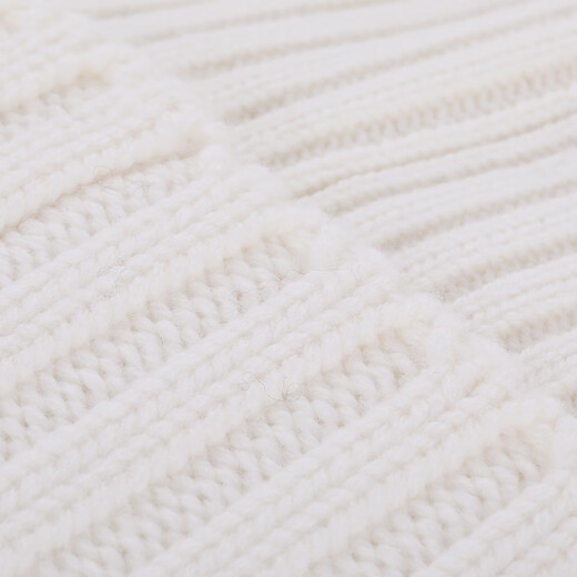 COACH brand direct supply 100% sheep wool embroidered knitted beanie hat for men and women, white CU806 gift