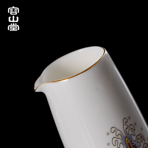 Rongshantang gold silk enamel ceramic wine set, white wine dispenser set, household light luxury high-end wine dispenser, one pot and two cups, enamel color wine dispenser, one pot and two cups, 170ml